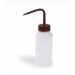 SP Bel-Art Wide-Mouth 250ml (8oz) Polyethylene Wash Bottles; Red Polypropylene Cap, 38mm Closure (Pack of 6)