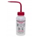 SP Bel-Art Safety-Vented / Labeled 2-Color Acetone Wide-Mouth Wash Bottles; 250ml (8oz), Polyethylene w/Red Polypropylene Cap (Pack of 3)