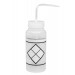 SP Bel-Art Safety-Labeled 2-Color LYOB Wide-Mouth Wash Bottles; 500ml (16oz), Polyethylene w/Natural Polypropylene Cap (Pack of 6)