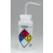 SP Bel-Art Safety-Labeled 4-Color Ethanol Wide-Mouth Wash Bottles; 500ml (16oz), Polyethylene w/Natural Polypropylene Cap (Pack of 4)