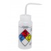 SP Bel-Art Right-to-Know Safety-Vented / Labeled 4-Color Ethanol Wide-Mouth Wash Bottles; 500ml (16oz), Polyethylene w/Natural Polypropylene Cap (Pack of 4)