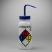 SP Bel-Art GHS Labeled Safety-Vented Deionized Water Wash Bottles; 500ml (16oz), Polyethylene w/Blue Polypropylene Cap (Pack of 4)