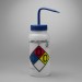 SP Bel-Art GHS Labeled Safety-Vented Distilled Water Wash Bottles; 500ml (16oz), Polyethylene w/Blue Polypropylene Cap (Pack of 4)
