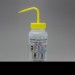 SP Bel-Art GHS Labeled Safety-Vented Isopropanol Wash Bottles; 500ml (16oz), Polyethylene w/Yellow Polypropylene Cap (Pack of 4)