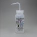 SP Bel-Art GHS Labeled Safety-Vented Ethanol Wash Bottles; 500ml (16oz), Polyethylene w/Natural Polypropylene Cap (Pack of 4)