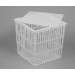 SP Bel-Art Polypropylene Test Tube Basket; 9 x 9 x 9 in., With Lid
