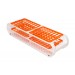 SP Bel-Art Switch-Grid Test Tube Rack; For 10-13mm Tubes, 84 Places, Orange