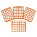 SP Bel-Art Switch-Grid Test Tube Rack Grids; For 10-13mm Tubes, Orange (Pack of 4)