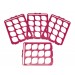 SP Bel-Art Switch-Grid Test Tube Rack Grids; For 20-25mm Tubes, Fuchsia (Pack of 4)