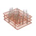 SP Bel-Art Poxygrid Test Tube Rack; For 10-13mm Tubes, 108 Places, Orange