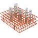 SP Bel-Art Poxygrid Test Tube Rack; For 13-16mm Tubes, 108 Places, Orange