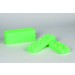 SP Bel-Art Reversible PCR and Microcentrifuge Tube Rack; For 0.2ml or 1.5-2.0ml Tubes, 80 Places, Fluorescent Green (Pack of 5)