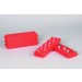 SP Bel-Art Reversible PCR and Microcentrifuge Tube Rack; For 0.2ml or 1.5-2.0ml Tubes, 80 Places, Fluorescent Orange (Pack of 5)