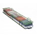 SP Bel-Art Modular Ultra-Low Freezer Rack with Drawer; 5 Places, 27 x 6 x 3½ in., Green
