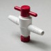 SP Bel-Art Two-Way Stopcock for ¼ in. to ⅜ in. Tubing; 2mm Bore, PTFE