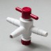 SP Bel-Art Three-Way Stopcock for ¼ in. to ⅜ in. Tubing; 2mm Bore, PTFE