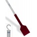 SP Bel-Art Hard Plastic Scraper; 72 in. Handle, 5 x 6 in. Blade. Red