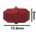 SP Bel-Art Spinbar Teflon Octagon Magnetic Stirring Bar; 15.9 x 8mm, Red