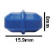 SP Bel-Art Spinbar Teflon Octagon Magnetic Stirring Bar; 15.9 x 8mm, Blue