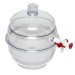 SP Bel-Art "SPACE SAVER" Polycarbonate Vacuum Desiccator with Clear Polycarbonate Bottom; 0.09 cu. ft.