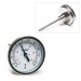 SP Bel-Art, H-B DURAC Bi-Metallic Dial Thermometer; 0 to 50C (25 to 125F), 1/2 in. NPT Threaded Connection, 75mm Dial