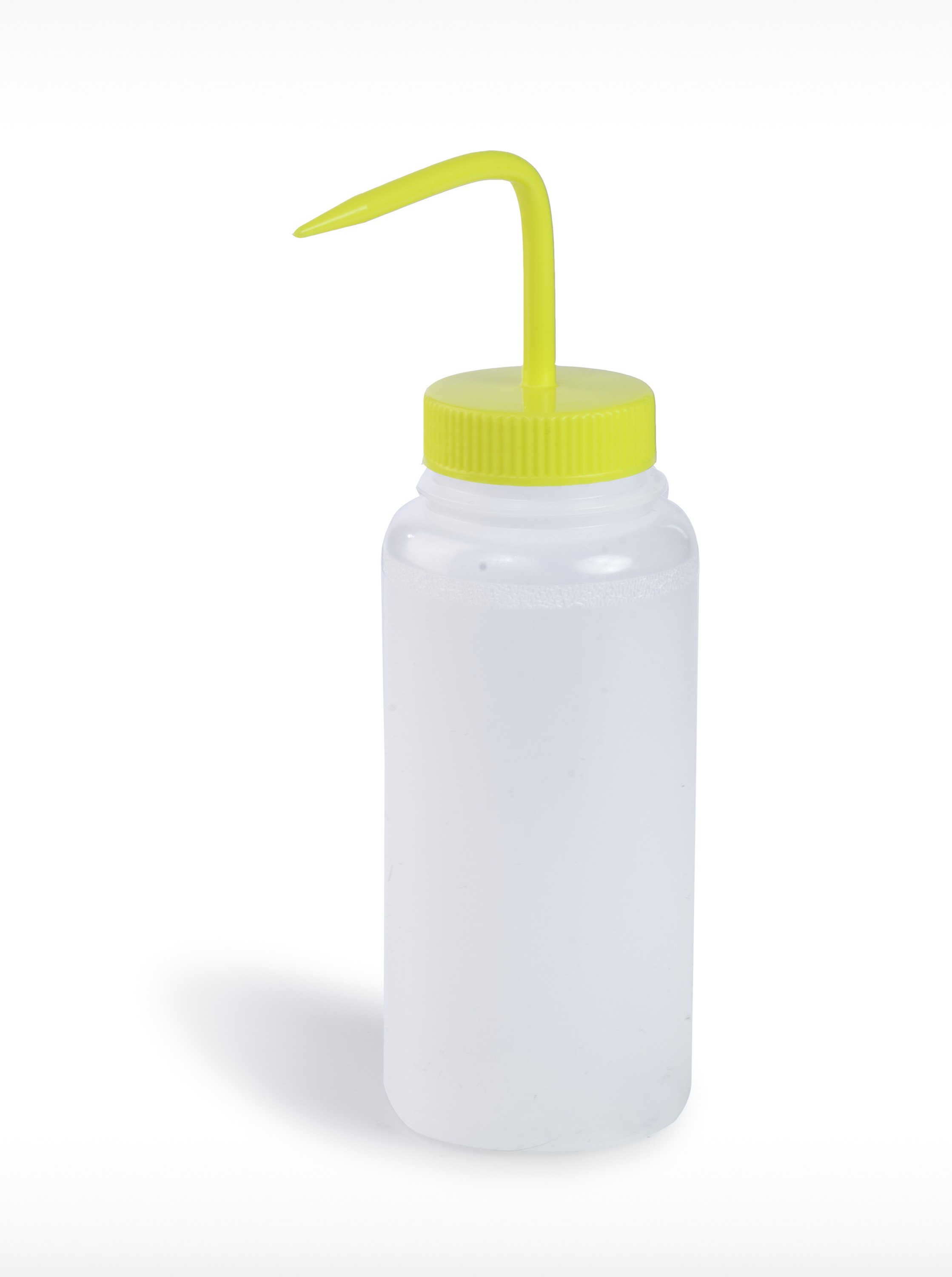 SP Bel-Art Wide-Mouth 500ml (16oz) Polyethylene Wash Bottles; Yellow Polypropylene Cap, 53mm Closure (Pack of 6)