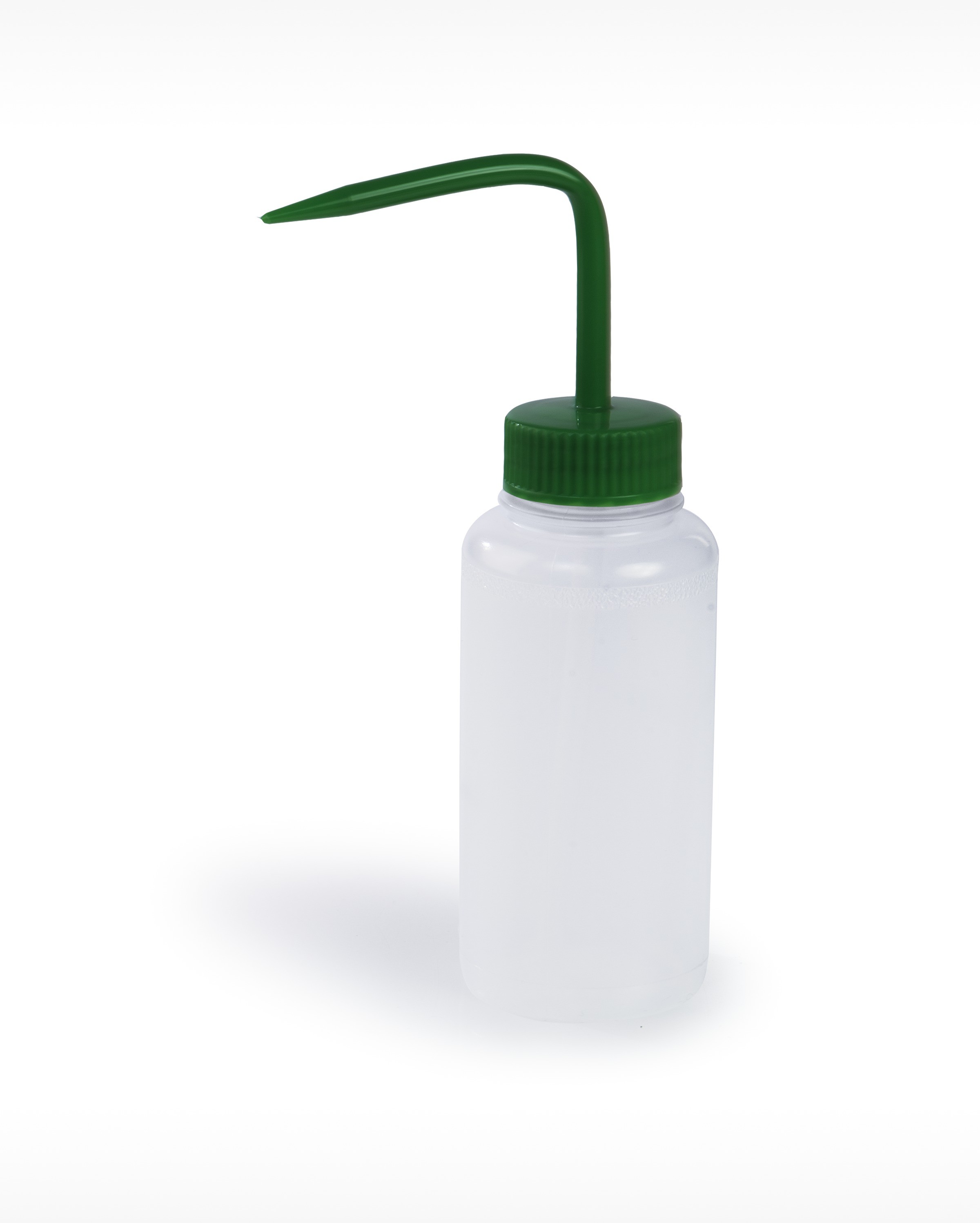 SP Bel-Art Wide-Mouth 250ml (8oz) Polyethylene Wash Bottles; Green Polypropylene Cap, 38mm Closure (Pack of 6)