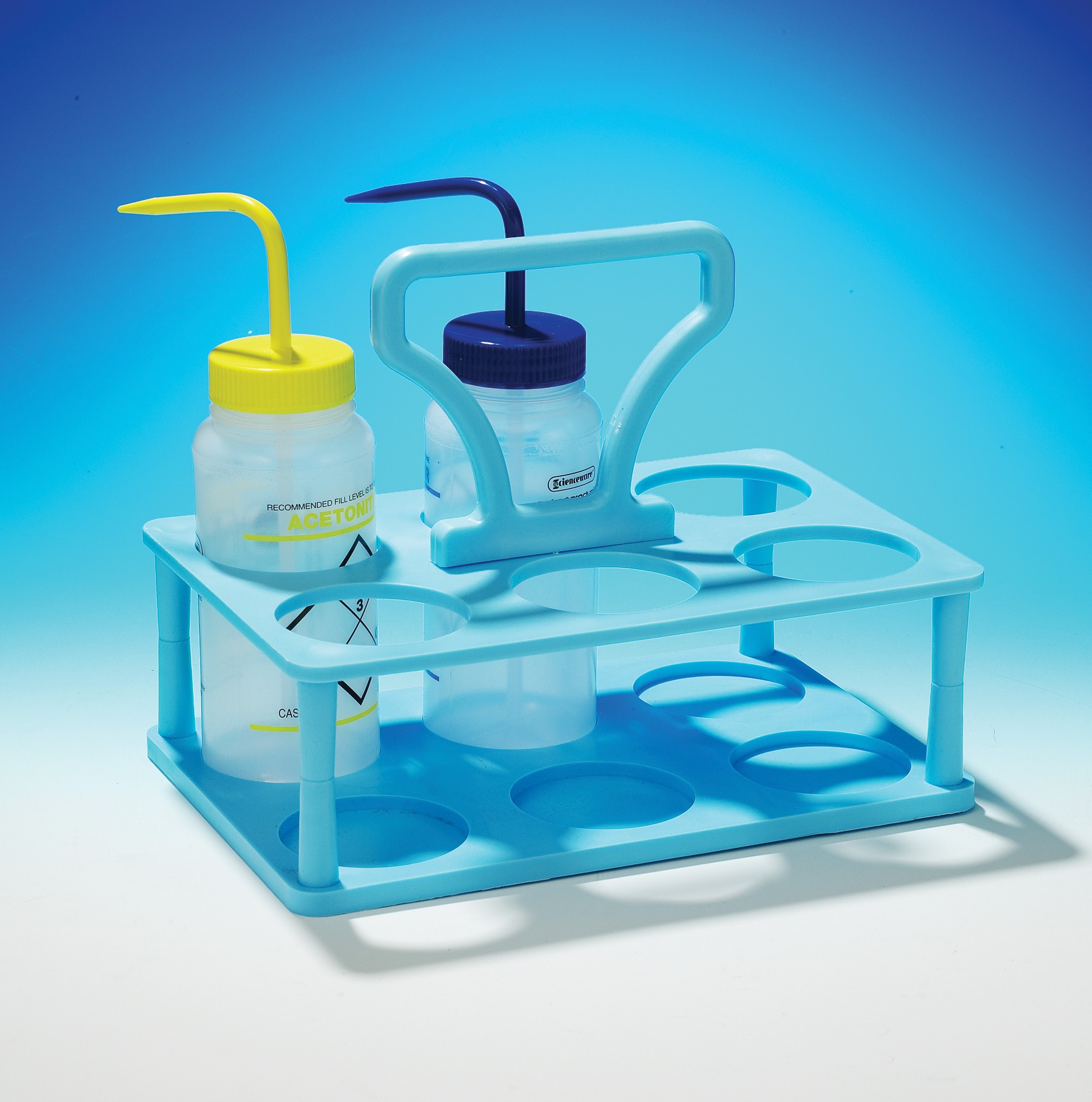 SP Bel-Art Polypropylene Wash Bottle Carrier; Holds 250/500ml (8/16oz) Bottles, 11¹/₄ x 7⁵/₈ x 8⁷/₈ in.