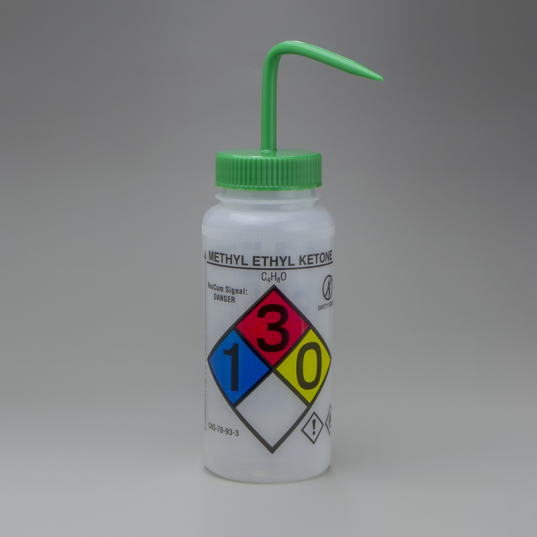 500ML Low-Density Polyethylene 1 Ea. Methyl Ethyl Ketone Wash Bottles Wide Mouth MEK 