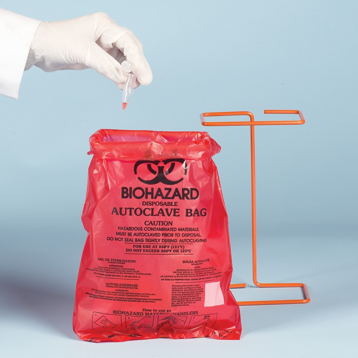 Soiled 44 Gallon 37 Inch x 50 Inch MediChoice Linen Bag 1.3 Mil Plastic Blue Imprinted Bi-Lingual Case of 150 