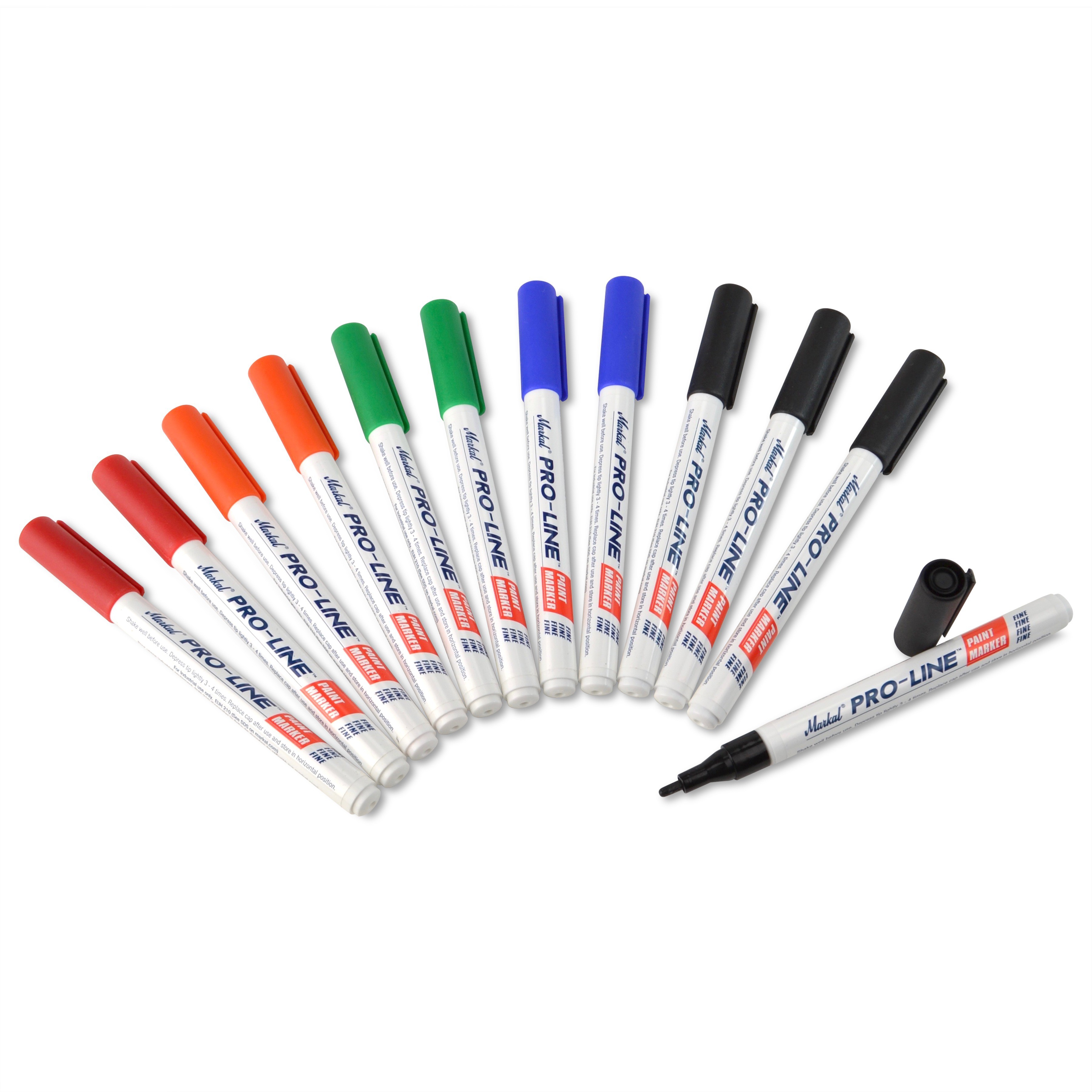 SP Bel-Art Solvent-Based Paint Pen Markers; 5 Color Assortment (Pack of 12)
