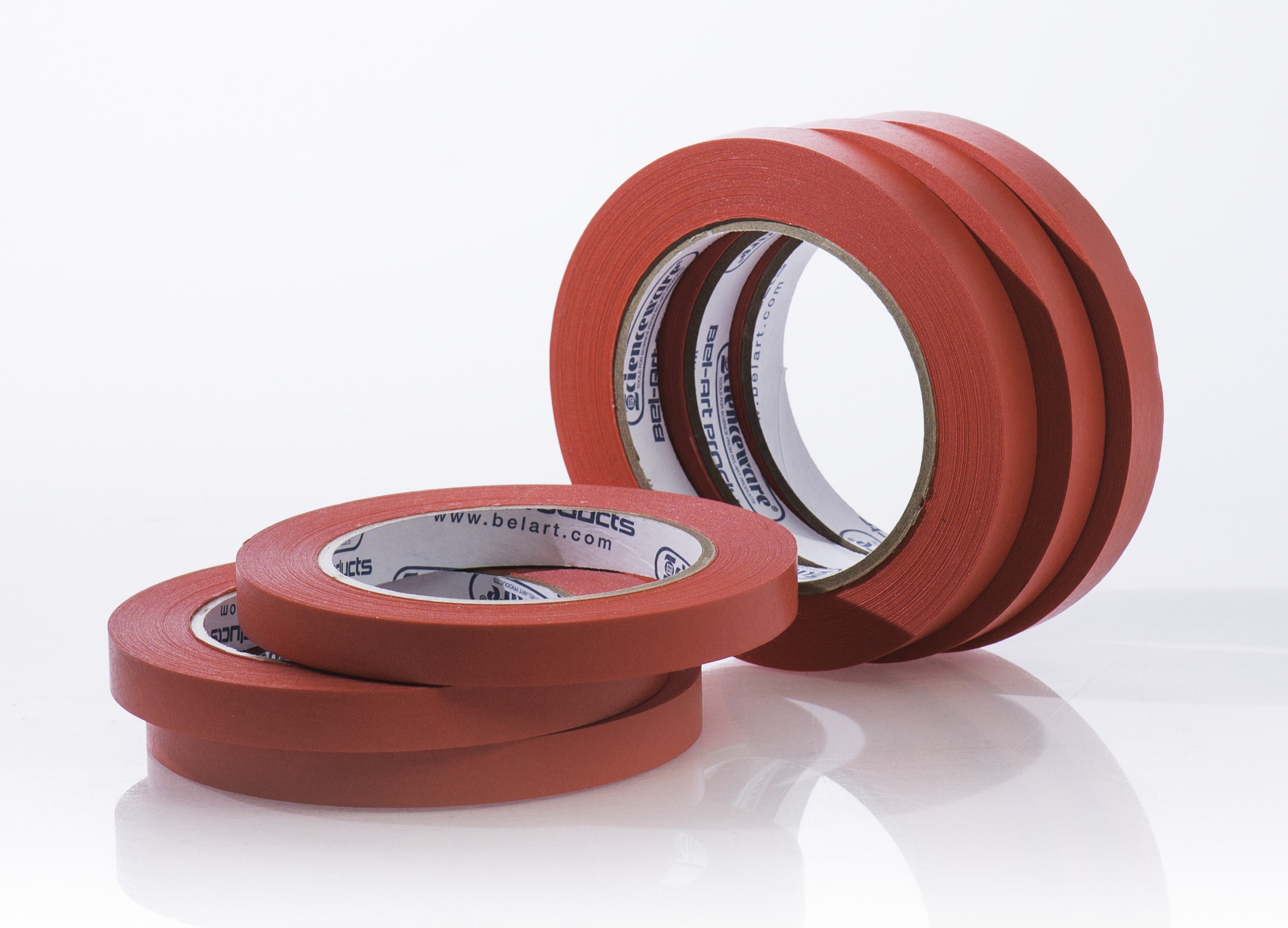 BelArt WriteOn Red Label Tape; 40yd Length, ¹/₂ in. Width, 3 in. Core