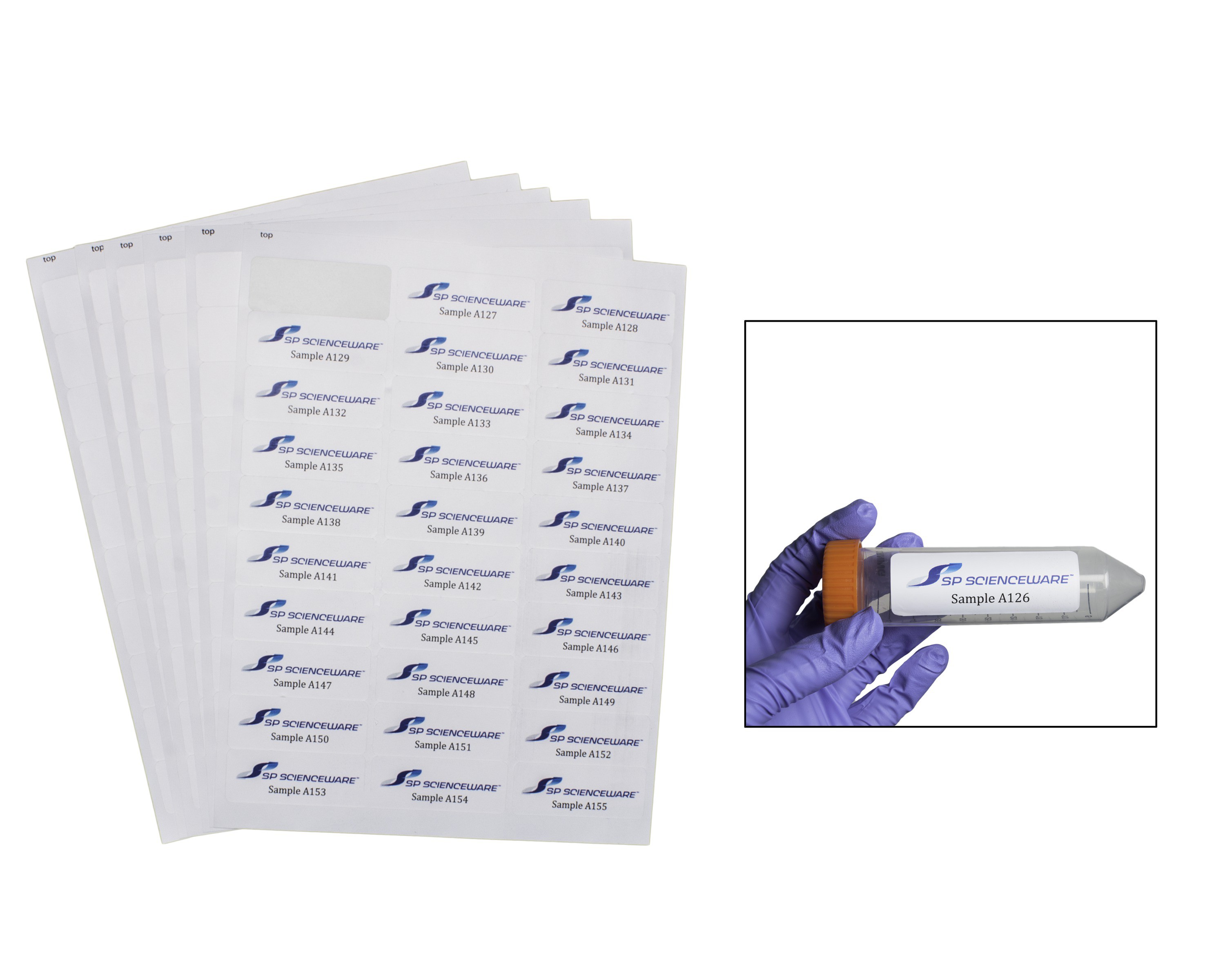 Sp Bel Art Sp Bel Art Cryogenic Storage Label Sheets 67x25mm For Racks Boxes White 600 Labels Sp Bel Art