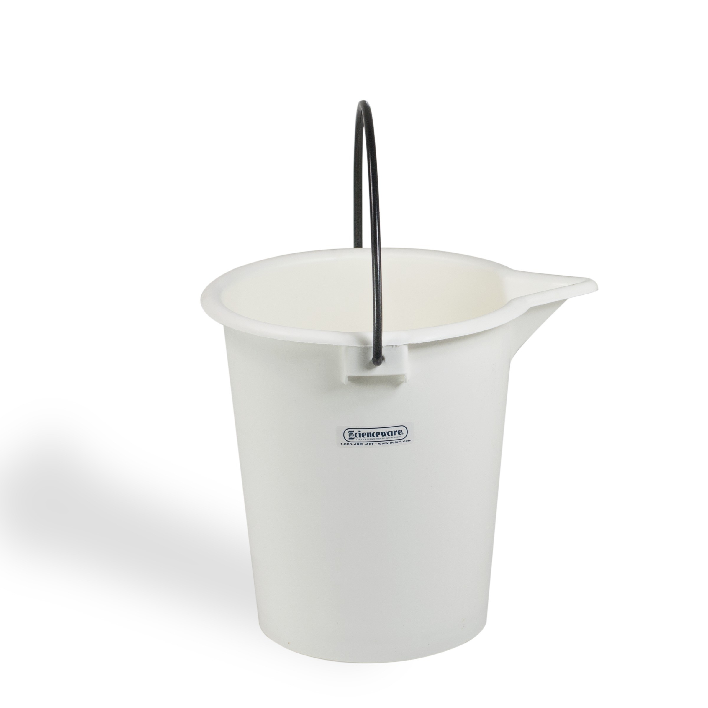 SP Bel-Art Heavy-Duty 10 Liter Pail; Polyethylene Bucket, 12 in. H x 9⅝ in. I.D.