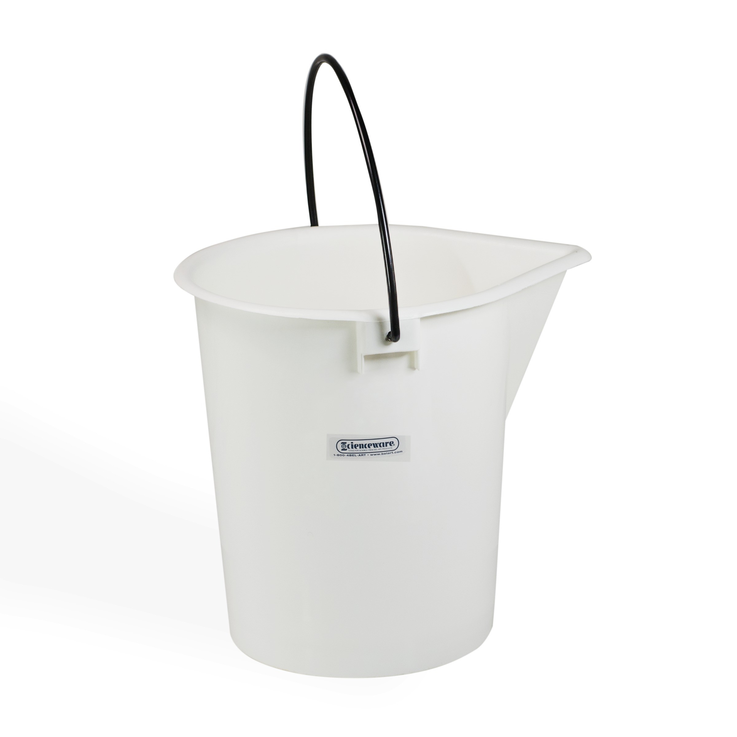 SP Bel-Art Heavy-Duty 15 Liter Pail; Polyethylene Bucket, 13 in. H x 11 in. I.D.