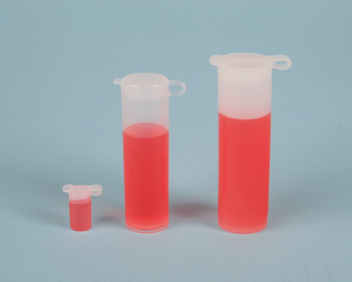 SP Bel-Art Sample 0.13ml Polyethylene Vials with Captive Closure (Pack of 12)