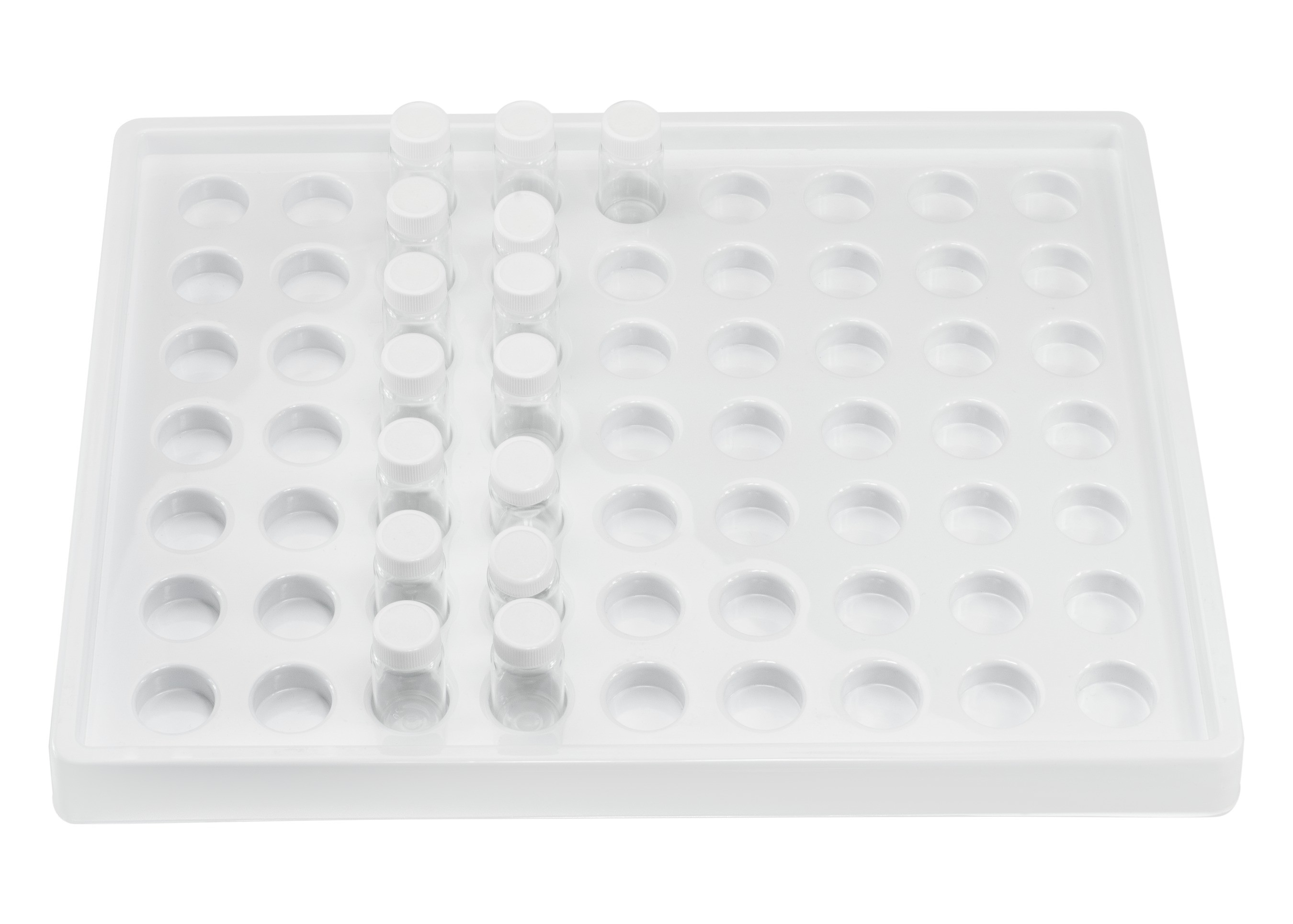 SP Bel-Art Lab Drawer Compartment Tray for Scintillation Vials; 63 Wells, 14 x 17½ x 2¼ in.
