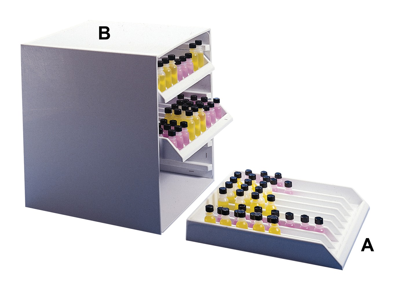 Lab Fridge Tray - Bottle Storage System