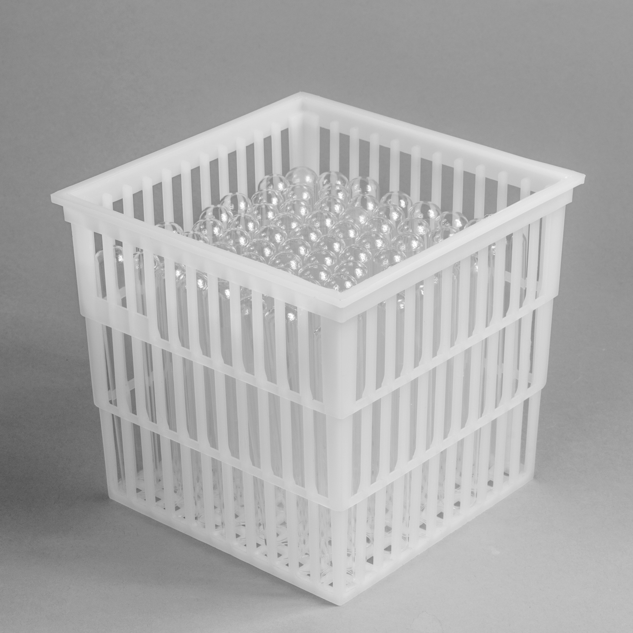 SP Bel-Art Polypropylene Test Tube Basket; 6 x 6 x 6 in., No Lid