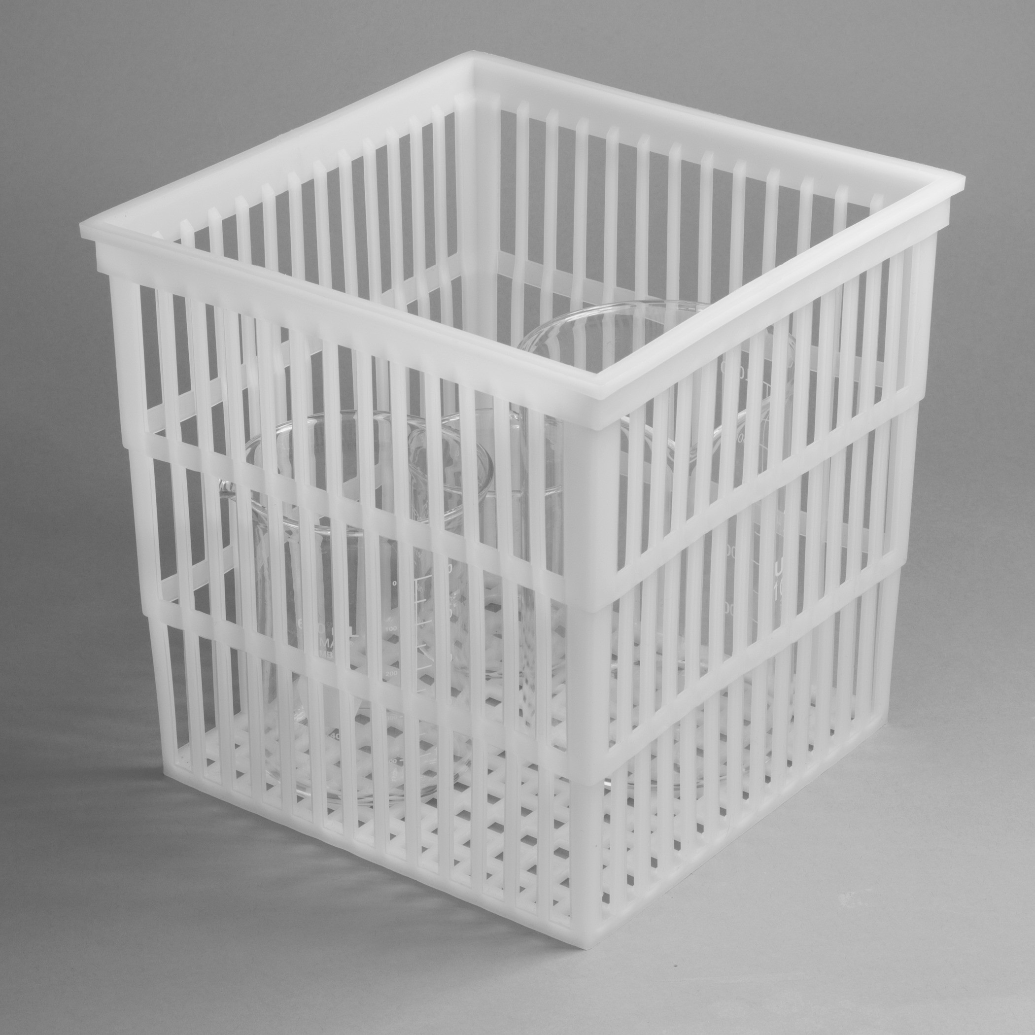 SP Bel-Art Polypropylene Test Tube Basket; 9 x 9 x 9 in., No Lid