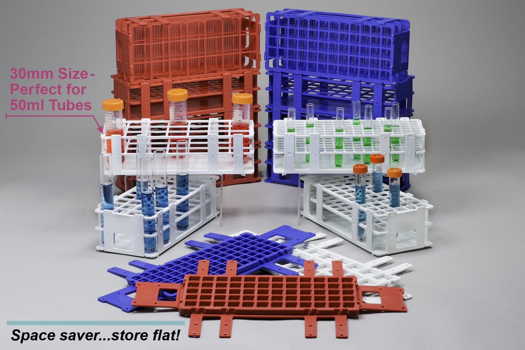 No-Wire Test Tube Racks