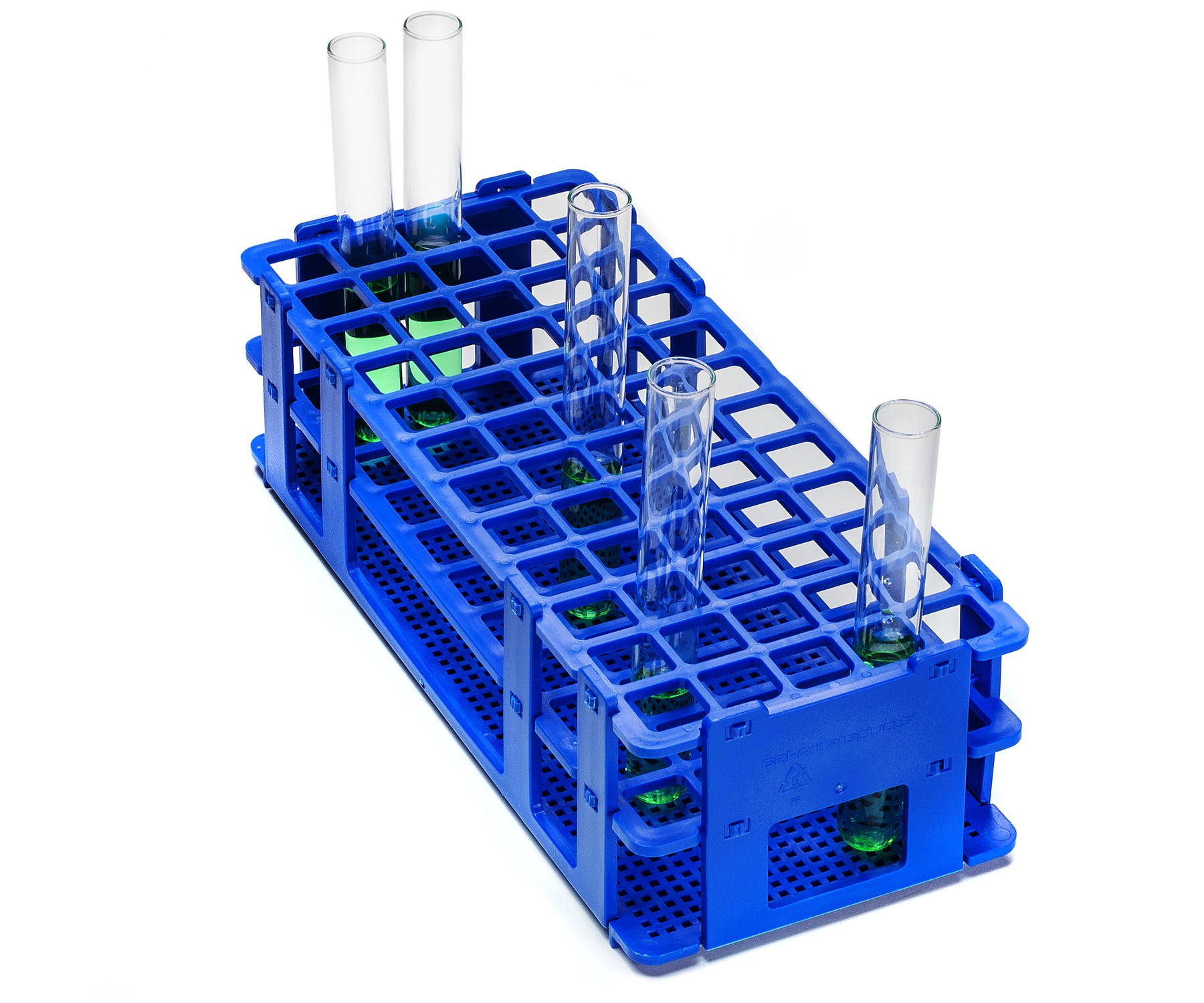 SP Bel-Art No-Wire Test Tube Rack; For 13-16mm Tubes, 60 Places, Blue