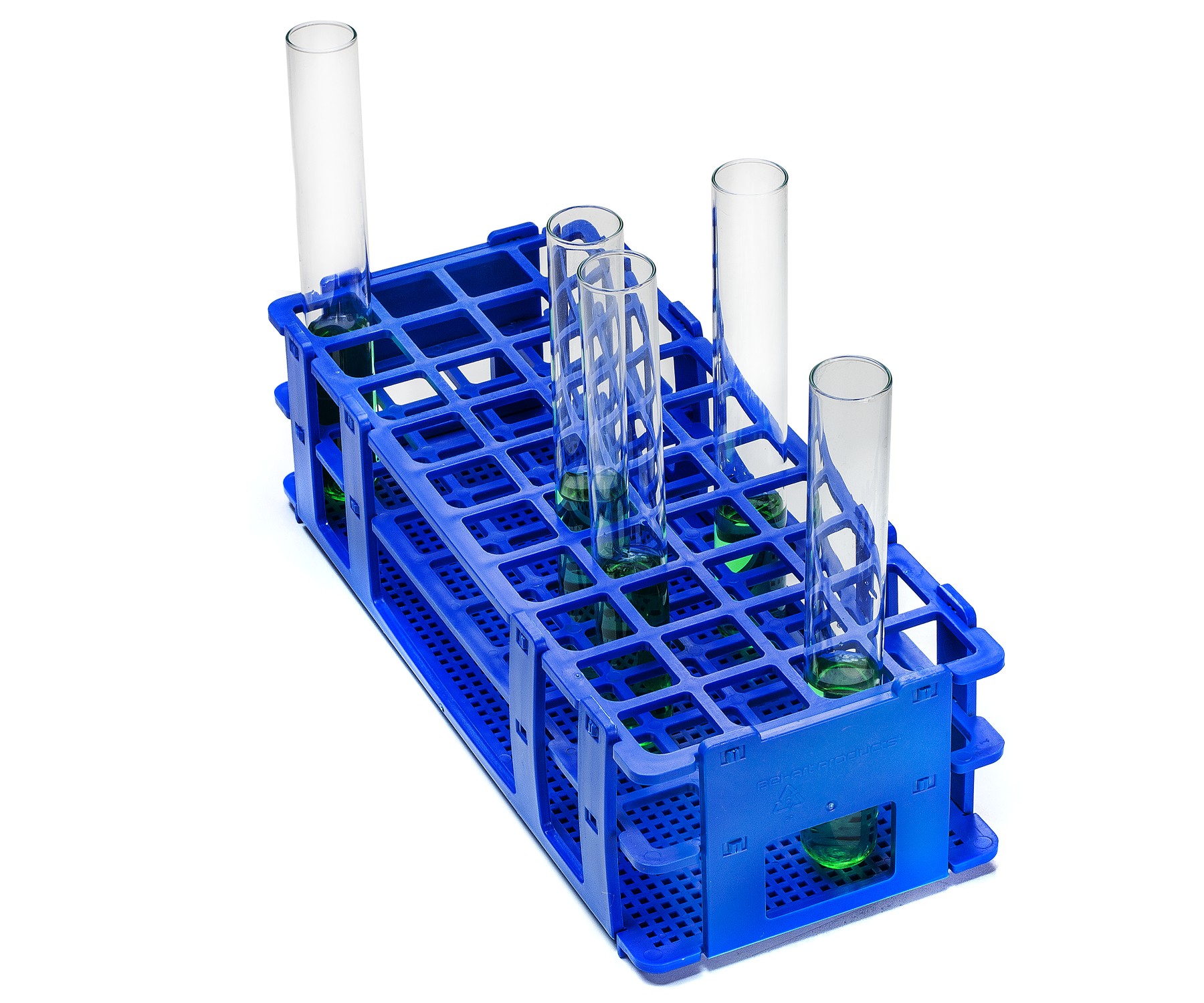 SP Bel-Art No-Wire Test Tube Rack; For 16-20mm Tubes, 40 Places, Blue