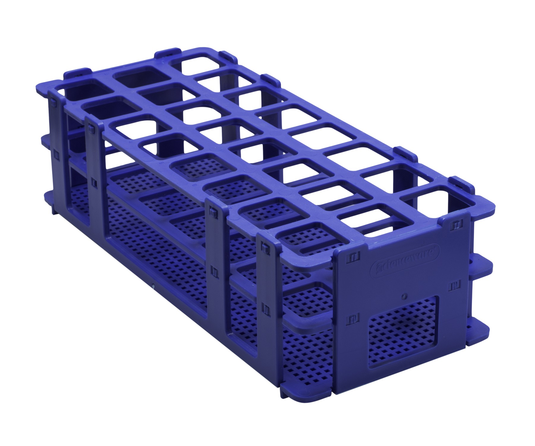 SP Bel-Art No-Wire Test Tube Rack; For 20-25mm Tubes, 24 Places, Blue