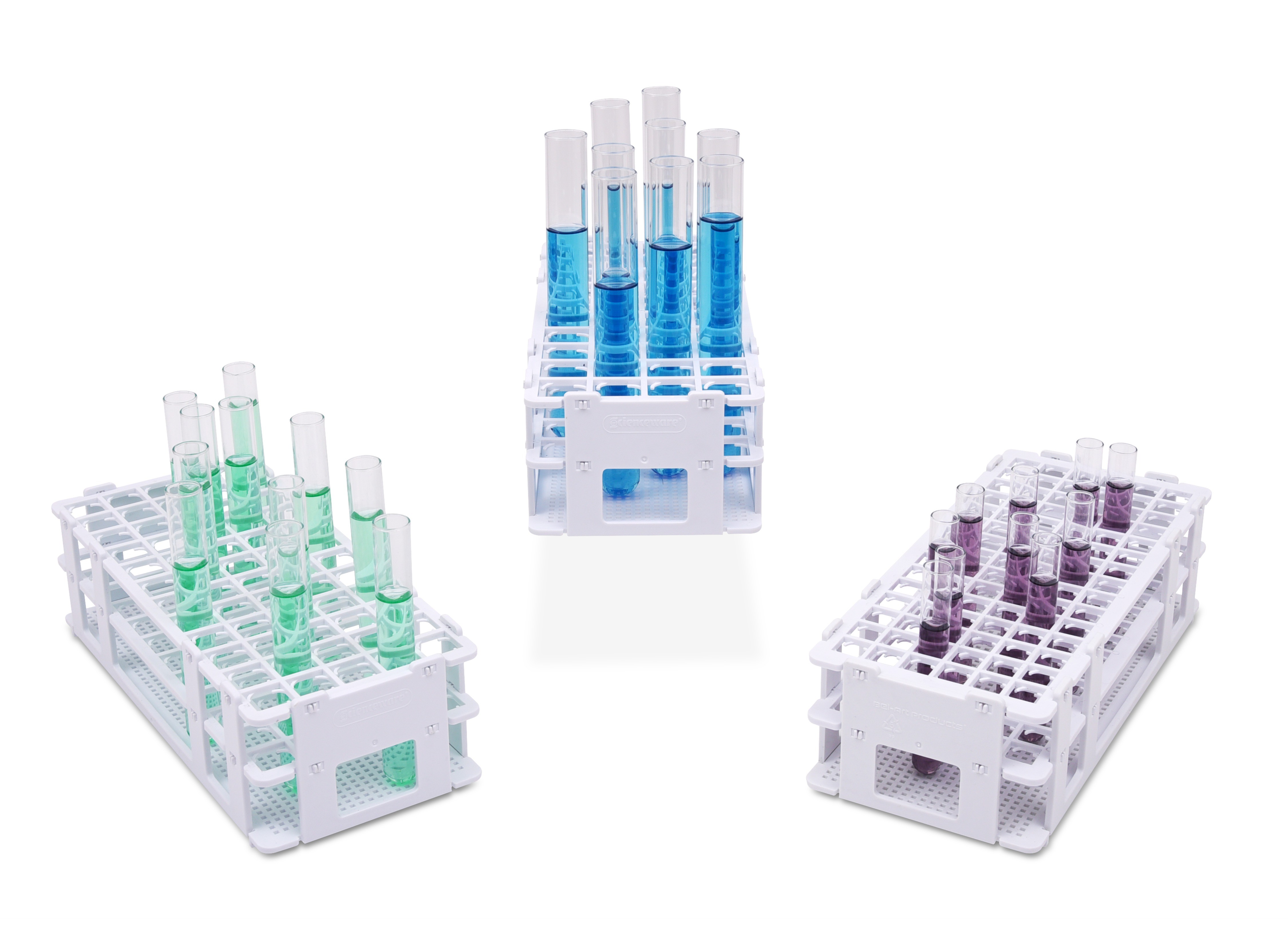 No-Wire Submersible Plastic Test Tube Grip Racks