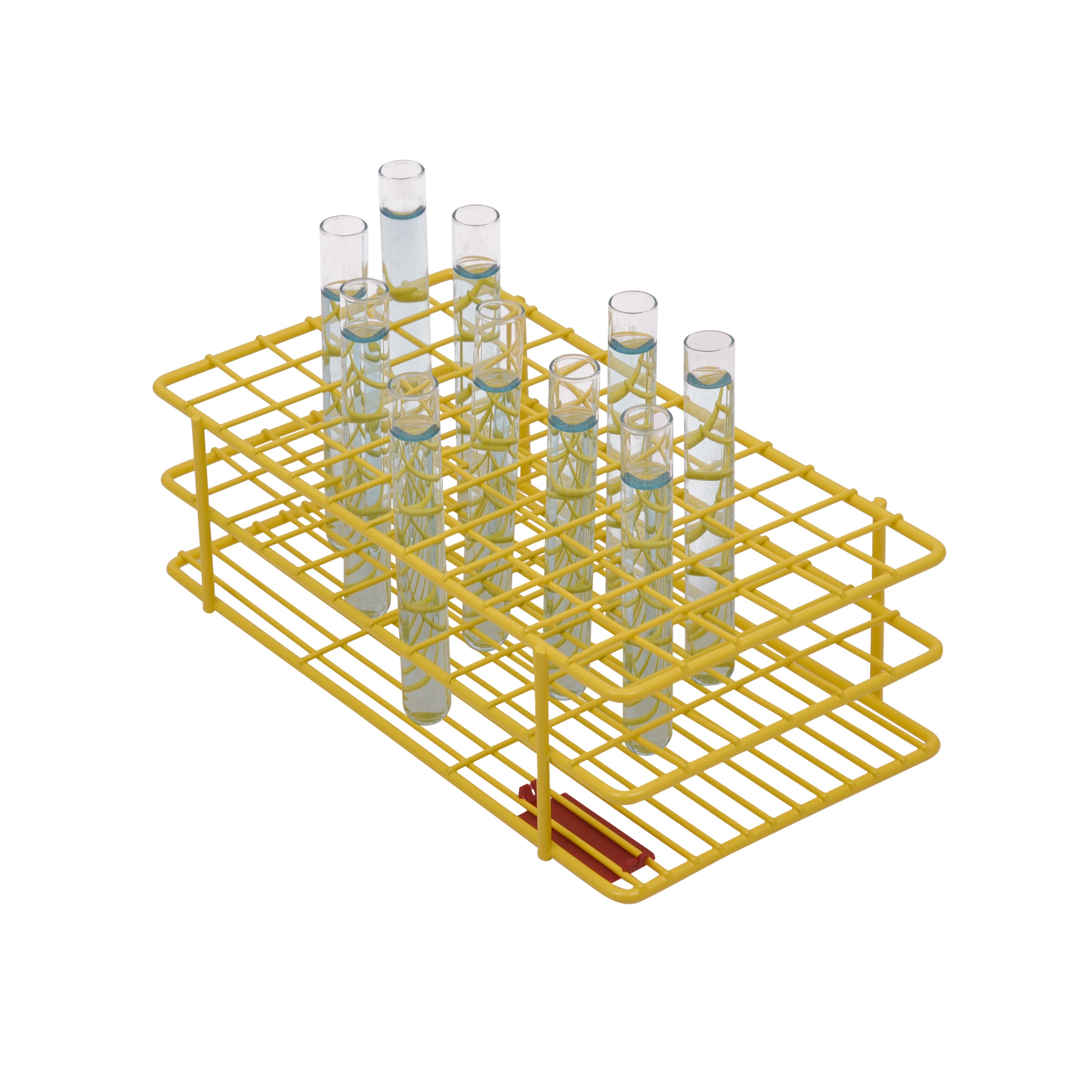 SP Bel-Art Poxygrid Test Tube Rack; For 10-13mm Tubes, 72 Places, Yellow