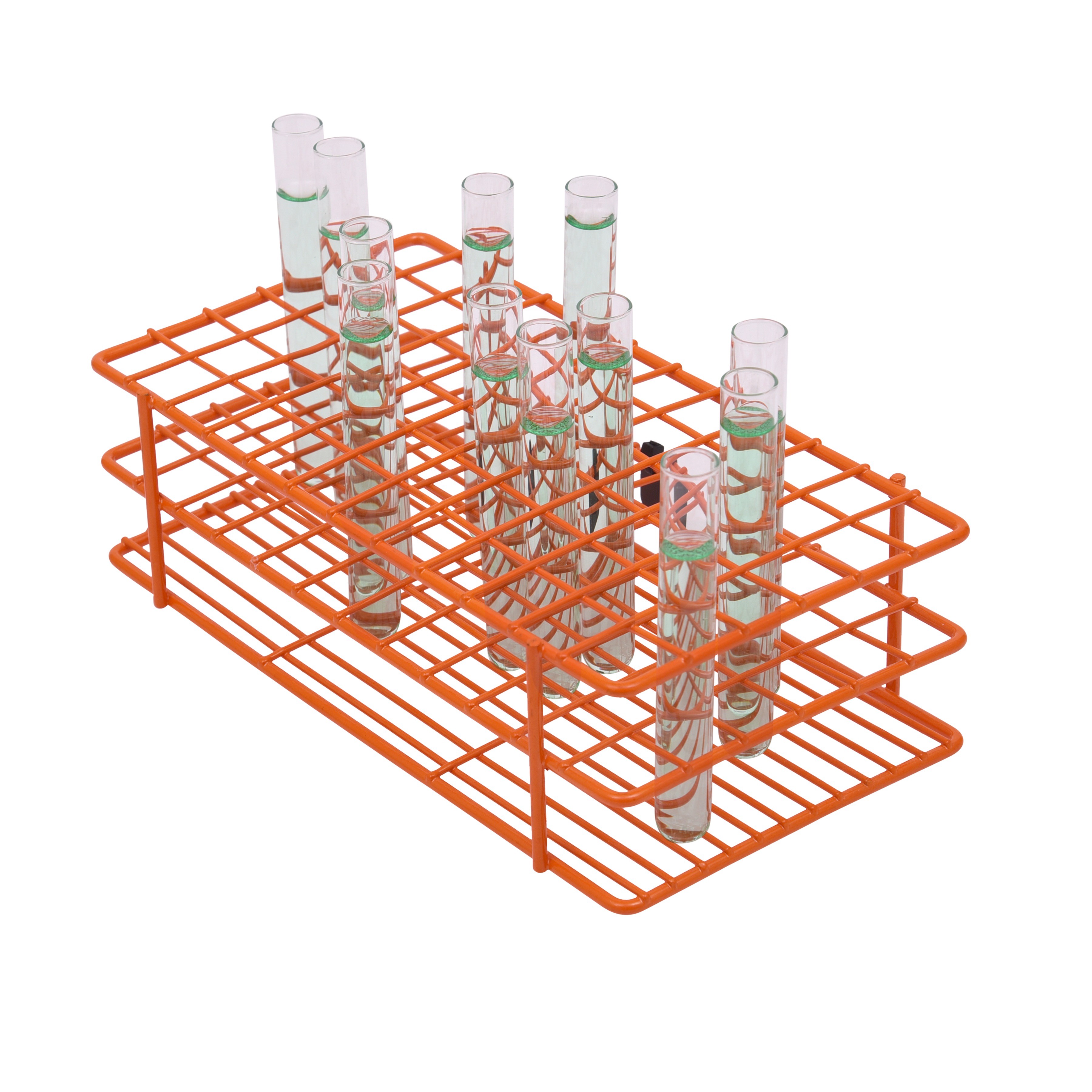 SP Bel-Art Poxygrid Test Tube Rack; For 13-16mm Tubes, 72 Places, Orange