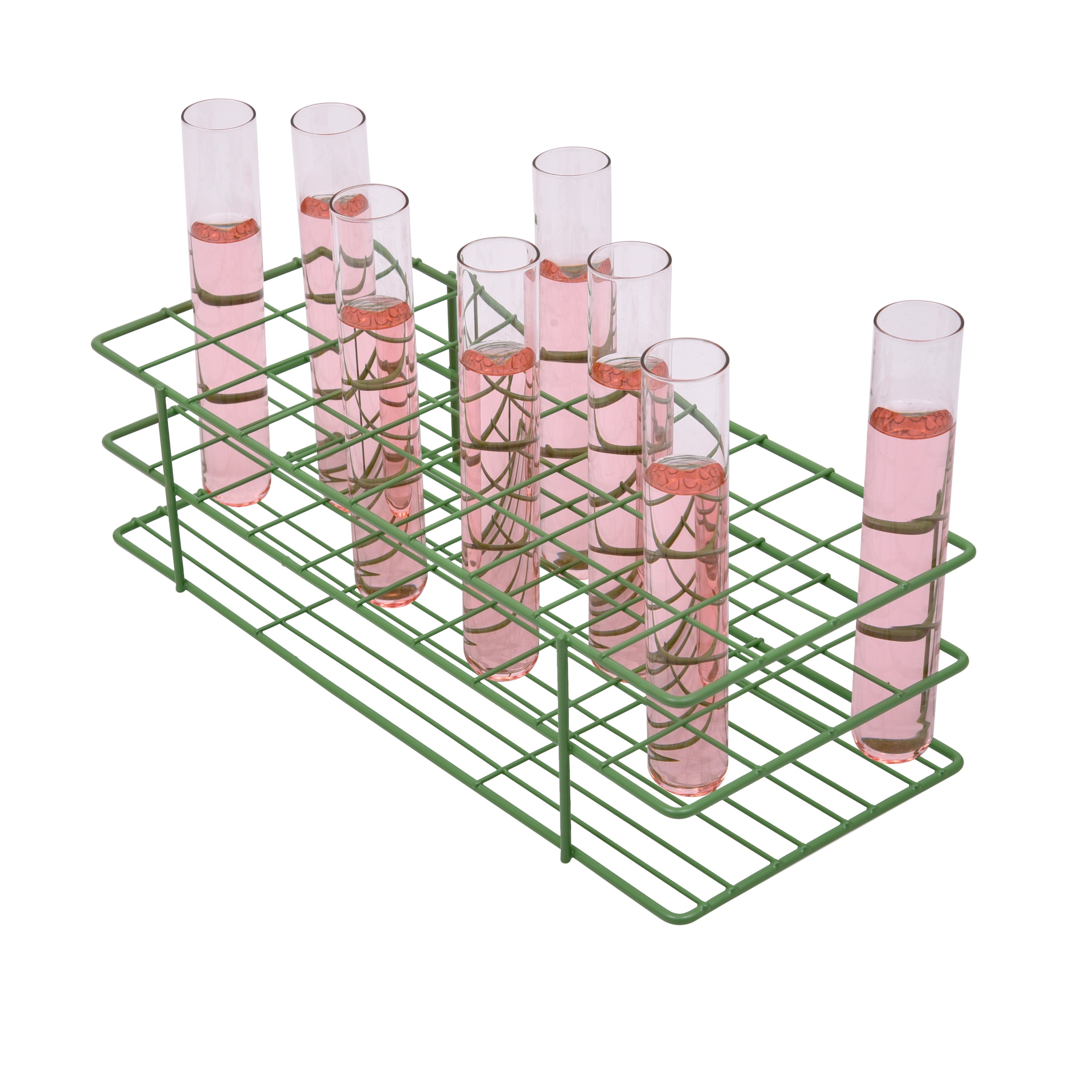 SP Bel-Art Poxygrid Test Tube Rack; For 20-25mm Tubes, 40 Places, Green