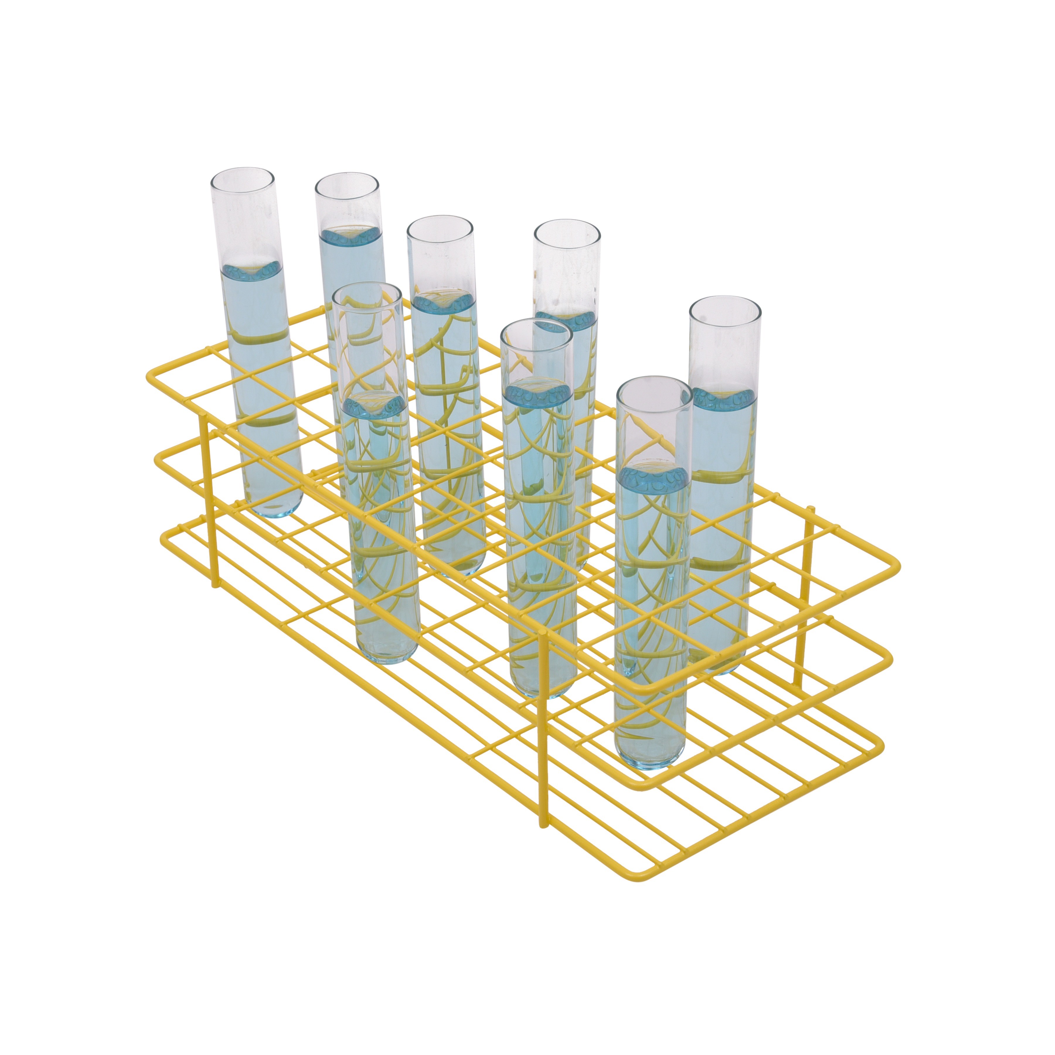 40 Places 10³/₈ x 4⁹/₁₆ x 3¹/₄ in. Bel-Art F18767-0000 Poxygrid Test Tube Rack; 20-25mm Green 