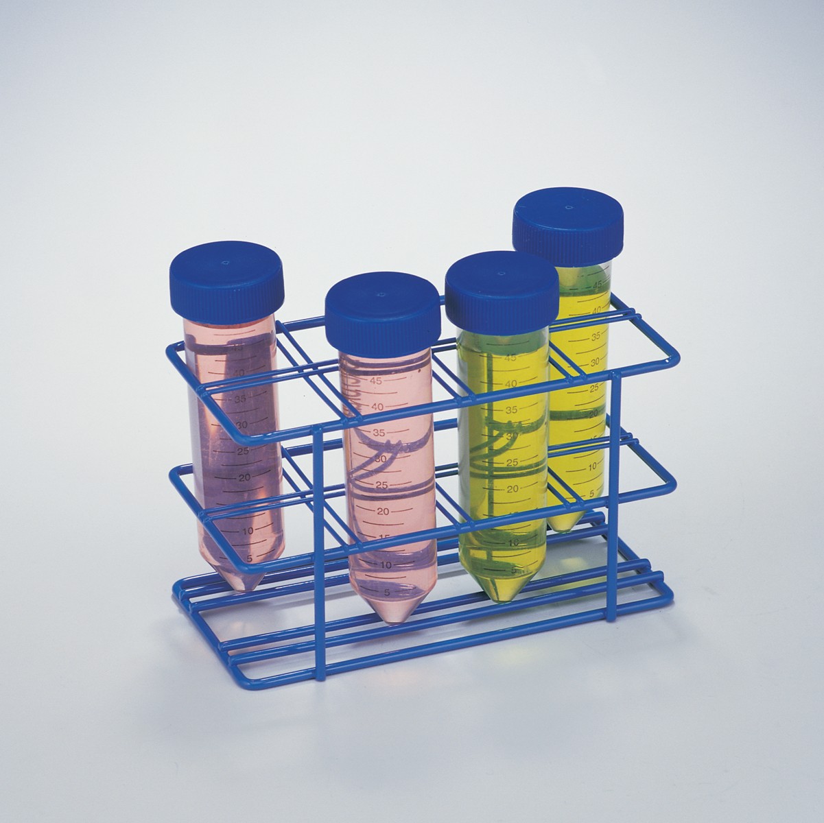 Bel-Art F18772-0002 Poxygrid Test Tube Rack; 20-25mm 11⁹/₁₆ x 5¹/₁₆ x 3¹/₄ in. Yellow 40 Places 